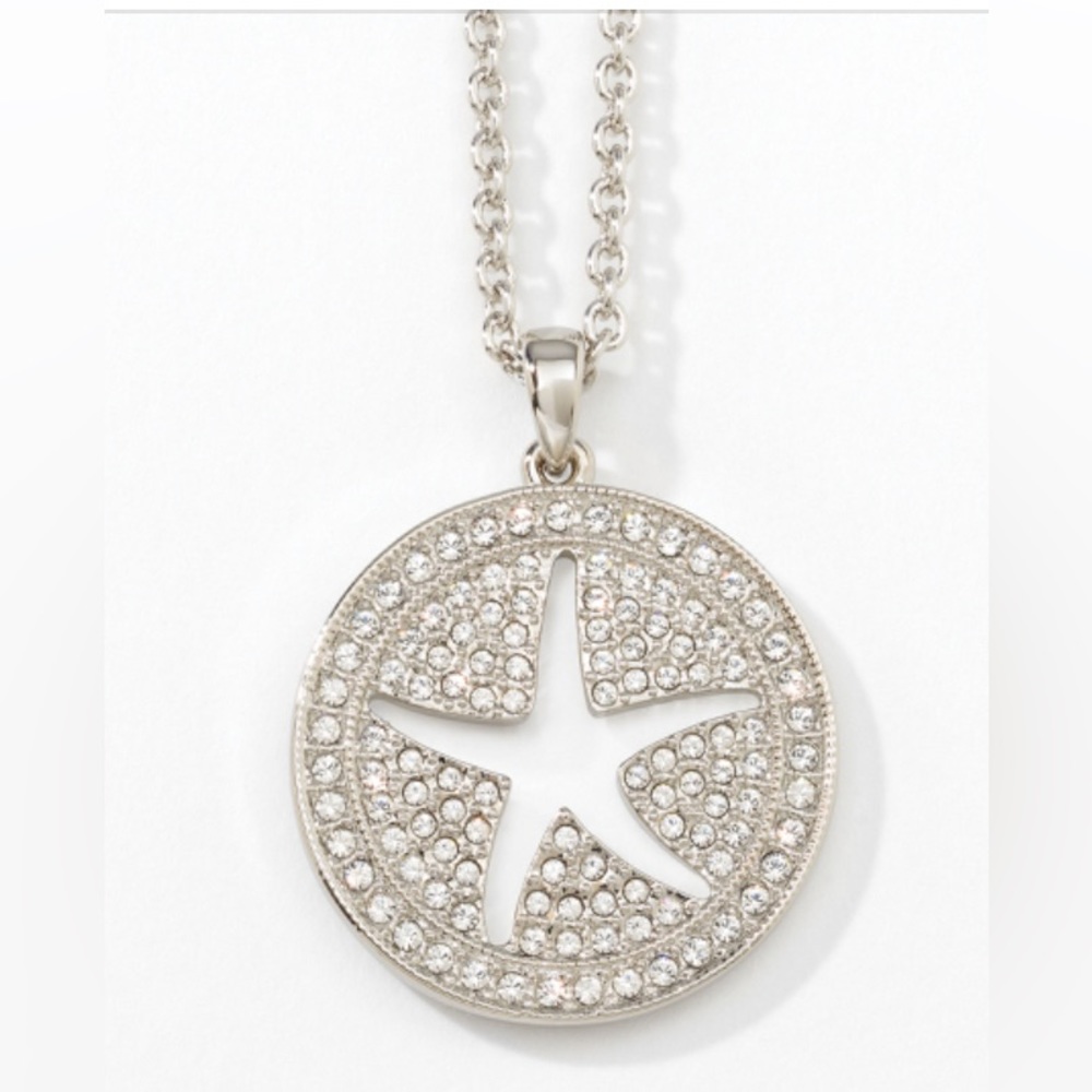 Touchstone Crystal by Swarovski Sparkling Sea Star Necklace new in box